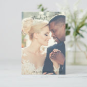 Main moderne Lettré 2 Mariage photo Merci (Debout devant)