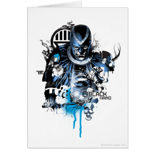 Main noire - Collage bleu