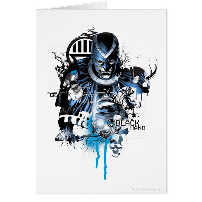 Main noire - Collage bleu (Devant)