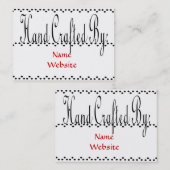 Main ouvrée par : cartes de visite (Devant / Derrière)