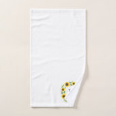 Main Painted Watercolor Sunflower (Serviette à main)