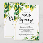 Main presse ligne art nuptiale invitation douche (Devant / Derrière)