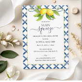 Main presser Lemon Bridal shower Invitation