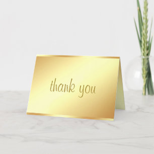 Main qui écrit Merci Texte Élégant Modèle en Or
