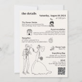 Main rétro manuscrite tiré Faire-part de mariage i (Dos)