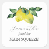 Main Squeeze Bridal Shower Favor Stickers (Devant)