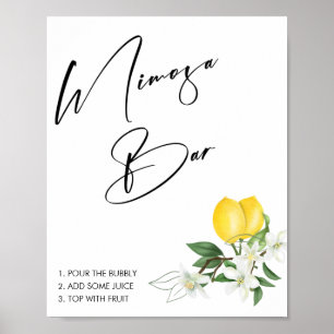 Main Squeeze Bruidsuitje Mimosa Bar Bord Poster