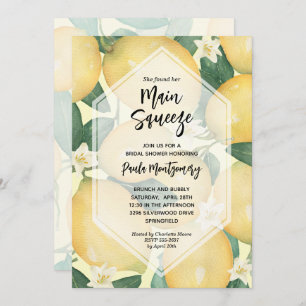 Main Squeeze Citroenen en groen Vrijgezellenfeest Kaart