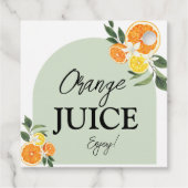 Main Squeeze Citrus Bruidschattabel-sap Bedankjes Labels (Achterkant)