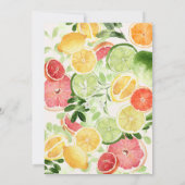 Main Squeeze Citrus Bruilofts Uitnodiging (Achterkant)