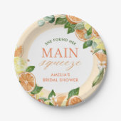 Main Squeeze Citrus Bruiloftsfeest Papieren Bordje (Voorkant)