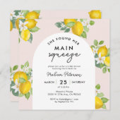 Main Squeeze Citrus Citroen Trouw Bruiloft Vierkan Kaart (Voorkant / Achterkant)