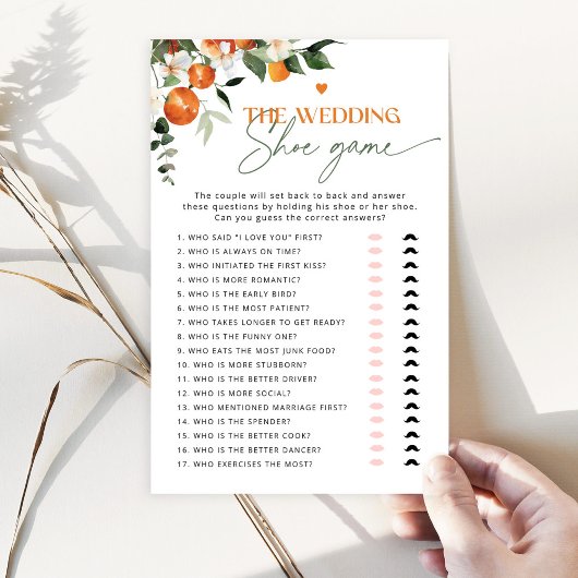 Main squeeze citrus De bruiloft schoen spel
