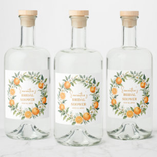 Main Squeeze Citrus Oranje Bruiloftsfeest Likeurfles Etiket