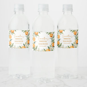 Main Squeeze Citrus Oranje Bruiloftsfeest Waterfles Etiket
