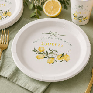 Main Squeeze Citrus Sage Groen Bruidsdiner Papieren Bordje