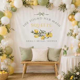 Main Squeeze Citrus Salie Groen Bruidsfeest Wandkleed
