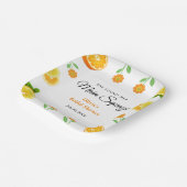 Main Squeeze Citrus Summer Lemon Bruiloftsfeest Papieren Bordje (Gebogen)