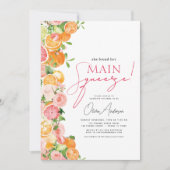 Main Squeeze Citrus Vrijgezellenfeest Sinaasappel Kaart (Voorkant)