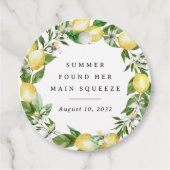 Main Squeeze Lemon Bruiloftsfeest Bedankjes Labels (Voorkant)