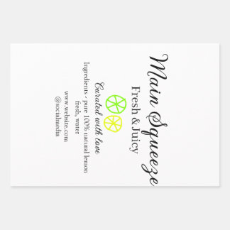 Main squeeze lemon juice homemade business name  inpakpapier vel