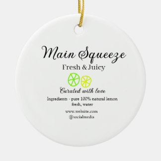 Main squeeze lemon juice homemade business name  keramisch ornament