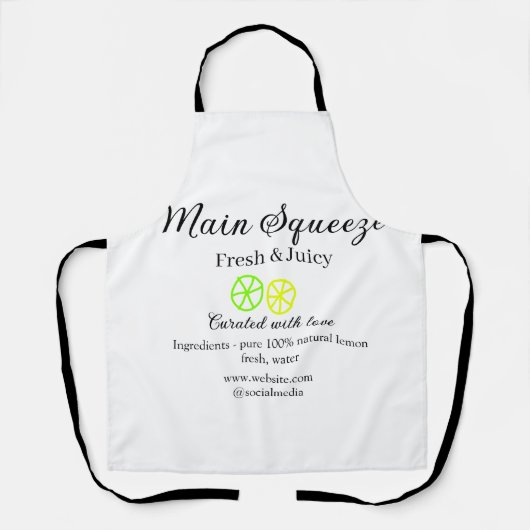 Main squeeze lemon juice homemade business name schort (Voorkant)