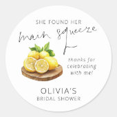 Main Squeeze Lemon Vrijgezellenfeest Dank u Ronde Sticker (Voorkant)