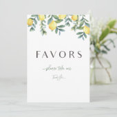 Main Squeeze Lemon Vrijgezellenfeest gunsten teken Aankondiging (Staand voorkant)