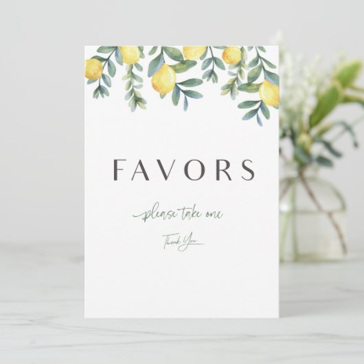 Main Squeeze Lemon Vrijgezellenfeest gunsten teken Aankondiging (Staand voorkant)