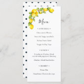 Main Squeeze Lemon Vrijgezellenfeest Menu (Voorkant / Achterkant)