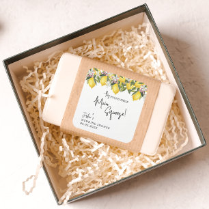 Main Squeeze Lemons Wedding of Vrijgezellenfeest Vierkante Sticker