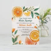 Main Squeeze Mediterrane Citrus Vrijgezellenfeest Kaart (Staand voorkant)