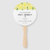 Main Squeeze Modern Simple Lemon Vrijgezellenfeest Handwaaier (Voorkant)