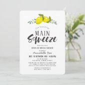 Main Squeeze Simple Lemon Drive-by Vrijgezellenfee Kaart (Staand voorkant)