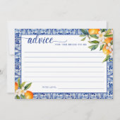 Main Squeeze Sinaasappels Advies voor de bruid Kaart (Voorkant)