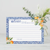 Main Squeeze Sinaasappels Advies voor de bruid Kaart (Staand voorkant)