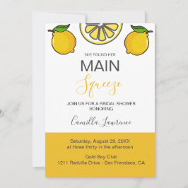 Main Squeeze Tropical Citrus Lemon Bridal Shower  Kaart