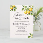 Main Squeeze Vrijgezellenfeest Invite Kaart (Staand voorkant)