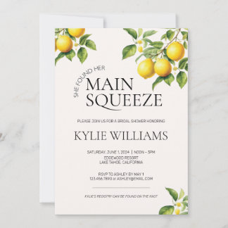 Main Squeeze Vrijgezellenfeest Invite Kaart