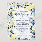 Main Squeeze Yellow Lemons Mint Briday Shower Kaart (Voorkant / Achterkant)