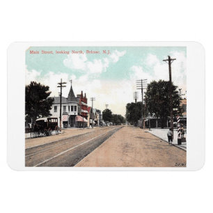 Main St., Belmar, New Jersey 1906 Briefkaart Magneet