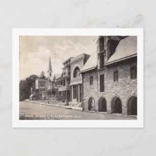 Main St., Blairstown, Vintage van New Jersey Briefkaart