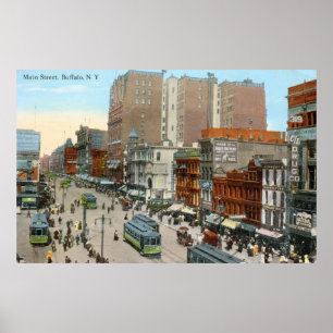 Main St., Buffalo 1913  Poster