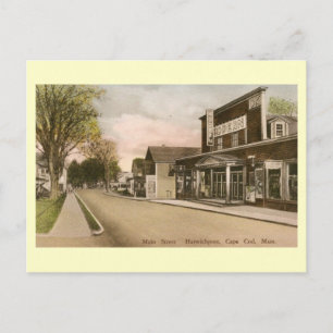 Main St., Harwich Port, Vintage van Massachusetts Briefkaart