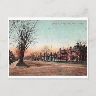 Main St., Kalamazoo, Michigan 1908 Carte postale v