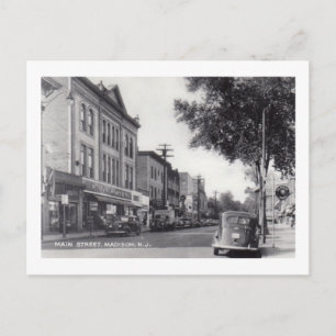 Main St., Madison, Vintage van New Jersey Briefkaart