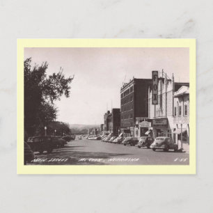 Main St., McCook, Vintage van Nebraska Briefkaart