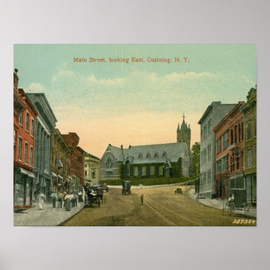 Main St., Ossining, Poster New York (Voorkant)