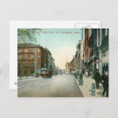 Main St., Springfield, MA  Briefkaart (Voorkant / Achterkant)